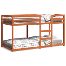 vidaXL viaszbarna tömör fenyőfa emeletes ágy 75 x 190 cm ágy és ágykellék