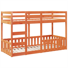vidaXL viaszbarna tömör fenyőfa emeletes ágy 75 x 190 cm (3308597) ágy és ágykellék