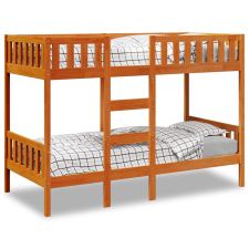 vidaXL viaszbarna tömör fenyőfa emeletes ágy 80 x 200 cm ágy és ágykellék