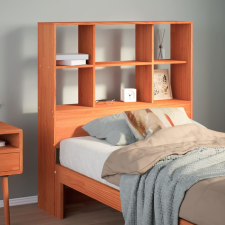 vidaXL viaszbarna tömör fenyőfa fejtámla tárolóval 75 cm ágy és ágykellék