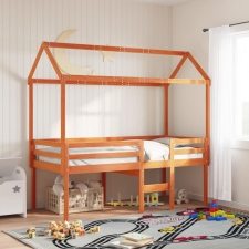 vidaXL viaszbarna tömör fenyőfa gyerekágytető 207 x 95,5 x 159 cm ágy és ágykellék