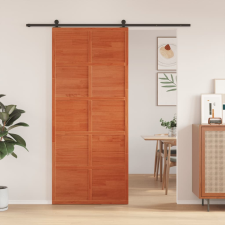 vidaXL viaszbarna tömör fenyőfa istálló stílusú ajtó 90x208 cm építőanyag