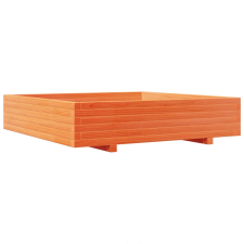 vidaXL viaszbarna tömör fenyőfa kerti virágláda 110x110x26,5 cm kerti tárolás