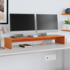 vidaXL viaszbarna tömör fenyőfa monitorállvány 100x27x15 cm bútor
