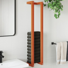 vidaXL viaszbarna tömör fenyőfa törülközőtartó 23 x 18 x 110 cm fürdőszoba kiegészítő