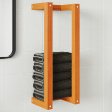 vidaXL viaszbarna tömör fenyőfa törülközőtartó 23 x 18 x 60 cm fürdőszoba kiegészítő