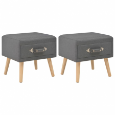 vidaXL vidaXL 2 db sötétszürke szövet éjjeliszekrény 40 x 35 x 40 cm bútor