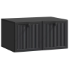 vidaXL vidaXL Fali TV szekrény Fekete 59,5 x 41 x 30 cm Szerelt Fa
