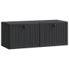 vidaXL vidaXL Fali TV szekrény Fekete 78,5 x 31 x 30 cm Szerelt Fa