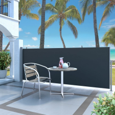 vidaXL vidaXL fekete behúzható oldalsó napellenző 120 x 300 cm fogó