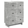 vidaXL vidaXL Fiókos szekrény Betonszürke 66 x 34,5 x 90 cm Szerelt Fa