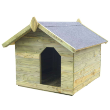 vidaXL vidaXL impregnált fenyőfa Kutyaház felnyitható tetővel #világosbarna szállítóbox, fekhely kutyáknak