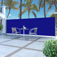 vidaXL vidaXL kék behúzható oldalsó napellenző 160 x 500 cm fogó