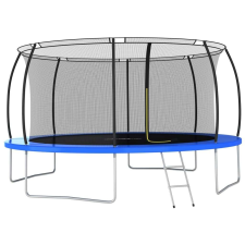 vidaXL vidaXL kerek Trambulin létrával és esőponyvával 460cm #kék trambulin szett