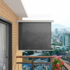 vidaXL vidaXL multifunkciós szürke oldalsó napellenző erkélyre, 150 x 200 cm fogó