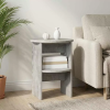 vidaXL vidaXL Oldalsó szekrény 2 pcs Beton Szürke Ø40 x 50 cm Mérnöki fa