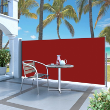 vidaXL vidaXL piros behúzható oldalsó napellenző 120 x 300 cm fogó