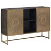 vidaXL vidaXL Széf Bronz 105 x 30 x 70 cm Tömör Mangófa és Műszaki Fa