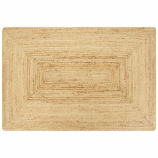 vidaXL vidaXL természetes színű kézzel font jutaszőnyeg 80 x 160 cm lakástextília