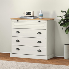 vidaXL VIGO fehér tömör fenyőfa komód 80x40x76 cm bútor