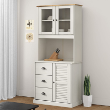 vidaXL VIGO fehér tömör fenyőfa komód felső 78x30x100 cm bútor
