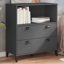 vidaXL VIKEN antracitszürke tömör fenyőfa könyvespolc 80 x 40 x 90 cm bútor