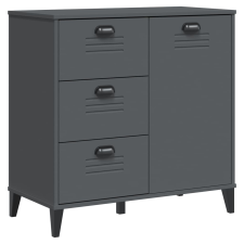 vidaXL VIKEN antracitszürke tömör fenyőfa tálalószekrény 80x40x80 cm (374940) bútor