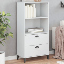 vidaXL VIKEN fehér tömör fenyőfa könyvespolc 60 x 35 x 123 cm bútor