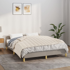 vidaXL Világos krémszínű szövet súlyozott takaró 137 x 200 cm 6 kg lakástextília