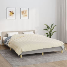 vidaXL világos krémszínű szövet súlyozott takaró 200 x 200 cm 13 kg lakástextília