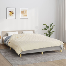 vidaXL Világos krémszínű szövet súlyozott takaró 220 x 230 cm 11 kg lakástextília