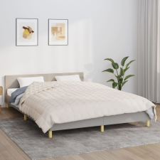 vidaXL világos krémszínű szövet súlyozott takaró 220 x 235 cm 15 kg lakástextília