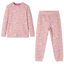 vidaXL Világos rózsaszín hosszú ujjú gyerekpizsama 104 gyerek hálóing, pizsama