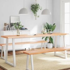 vidaXL világosbarna kezelt tömör asztallap 220x50x(2-4) cm bútor