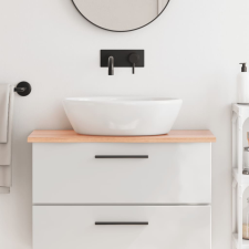 vidaXL világosbarna kezelt tömör fa fürdőszobai pult 80x40x2 cm fürdőszoba bútor