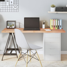 vidaXL világosbarna kezelt tömör tölgyfa asztallap 140x50x4 cm bútor
