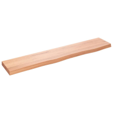 vidaXL világosbarna kezelt tömör tölgyfa fali polc 100x20x4 cm bútor