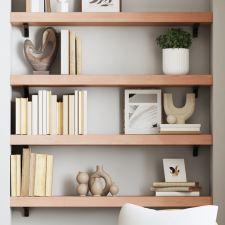vidaXL világosbarna kezelt tömör tölgyfa fali polc 100x20x6 cm bútor
