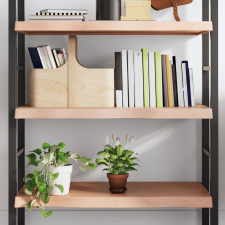 vidaXL világosbarna kezelt tömör tölgyfa fali polc 100x50x(2-6) cm bútor