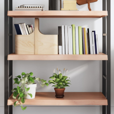 vidaXL világosbarna kezelt tömör tölgyfa fali polc 100x60x(2-6) cm bútor
