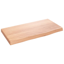 vidaXL világosbarna kezelt tömör tölgyfa fali polc 40x20x2 cm (363623) bútor