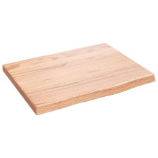 vidaXL világosbarna kezelt tömör tölgyfa fali polc 40x30x2 cm bútor