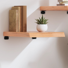 vidaXL világosbarna kezelt tömör tölgyfa fali polc 40x60x(2-6) cm bútor
