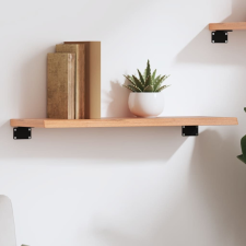 vidaXL világosbarna kezelt tömör tölgyfa fali polc 60x20x2 cm bútor
