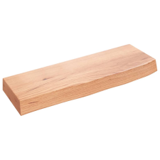 vidaXL világosbarna kezelt tömör tölgyfa fali polc 60x20x6 cm (363643) bútor