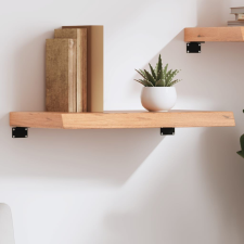 vidaXL világosbarna kezelt tömör tölgyfa fali polc 60x30x(2-6) cm bútor