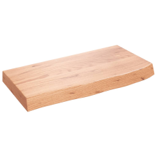 vidaXL világosbarna kezelt tömör tölgyfa fali polc 60x30x(2-6) cm (363646) bútor
