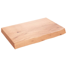 vidaXL világosbarna kezelt tömör tölgyfa fali polc 60x40x(2-6) cm (363649) bútor