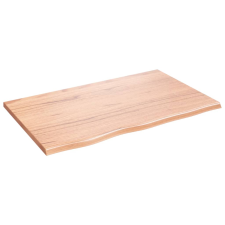 vidaXL világosbarna kezelt tömör tölgyfa fali polc 80x50x2 cm (363668) bútor