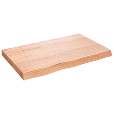 vidaXL világosbarna kezelt tömör tölgyfa fali polc 80x50x(2-6) cm (363670) bútor